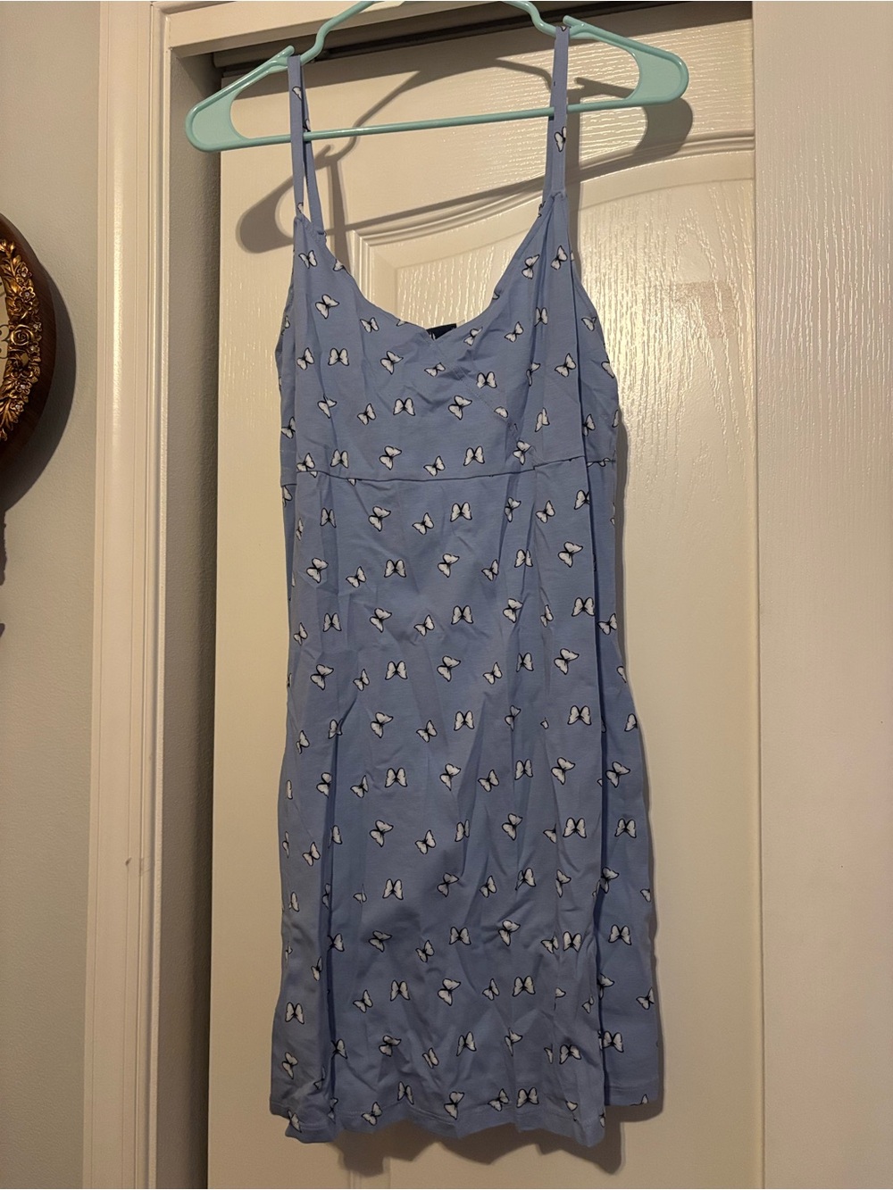 Hollister Light Blue Butterfly Slip Dress